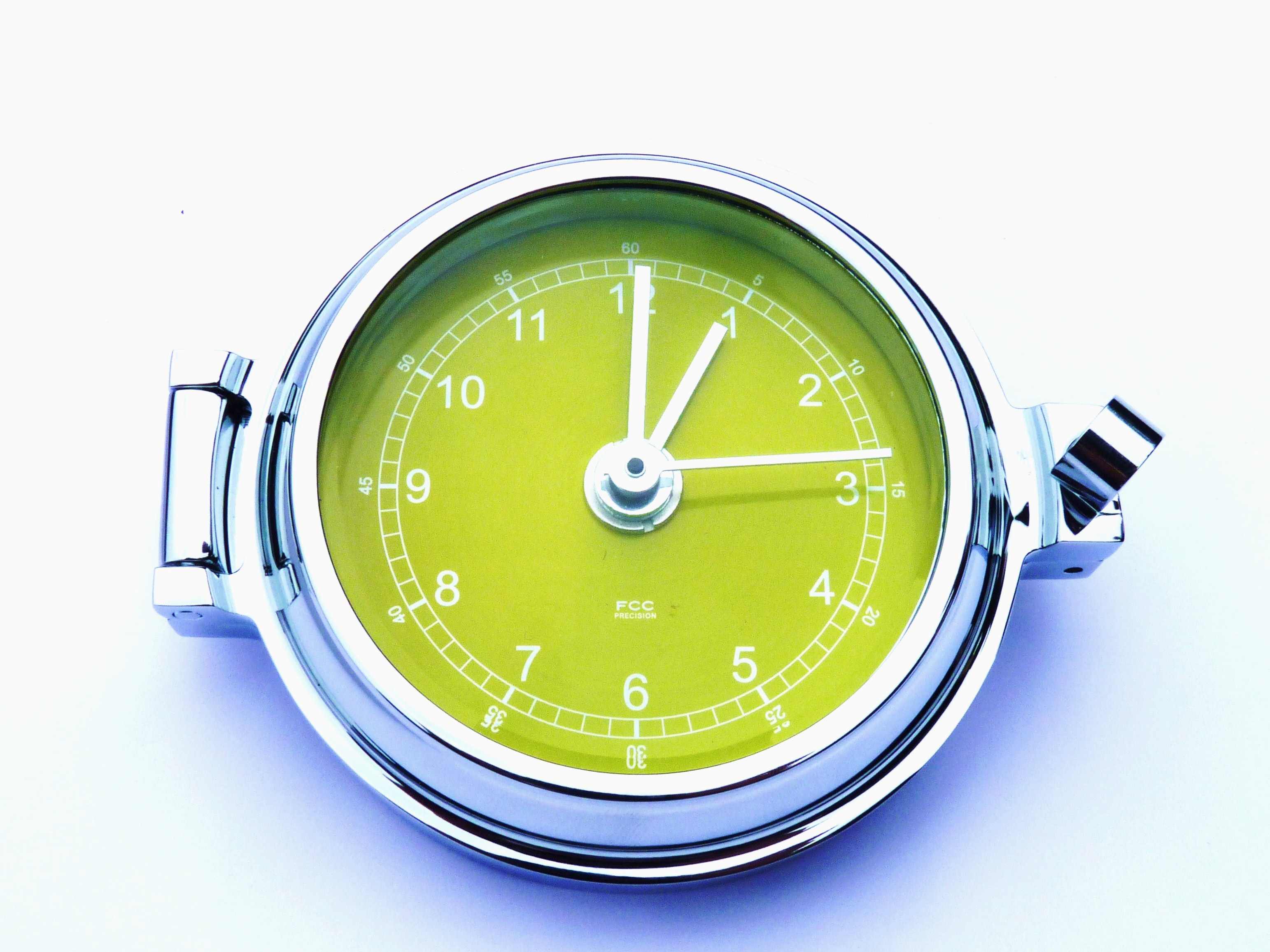 Chrome Marine Clock 115mm FCC Precision