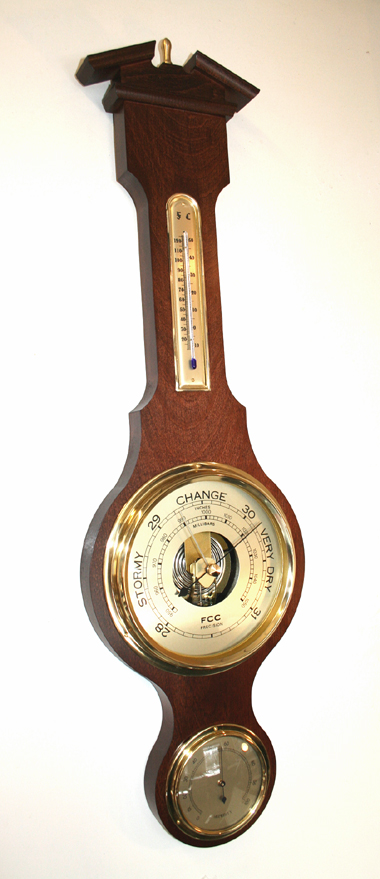 Banjo Barometer 710mm Mahogany finsih