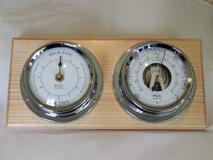 Coastal home set barometer & tide clock