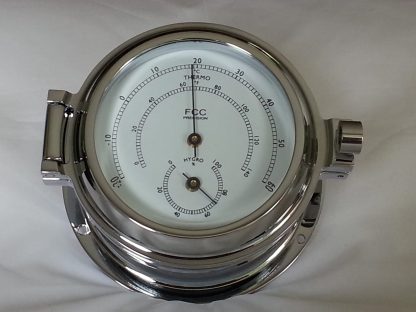 Chrome hygrometer thermometer