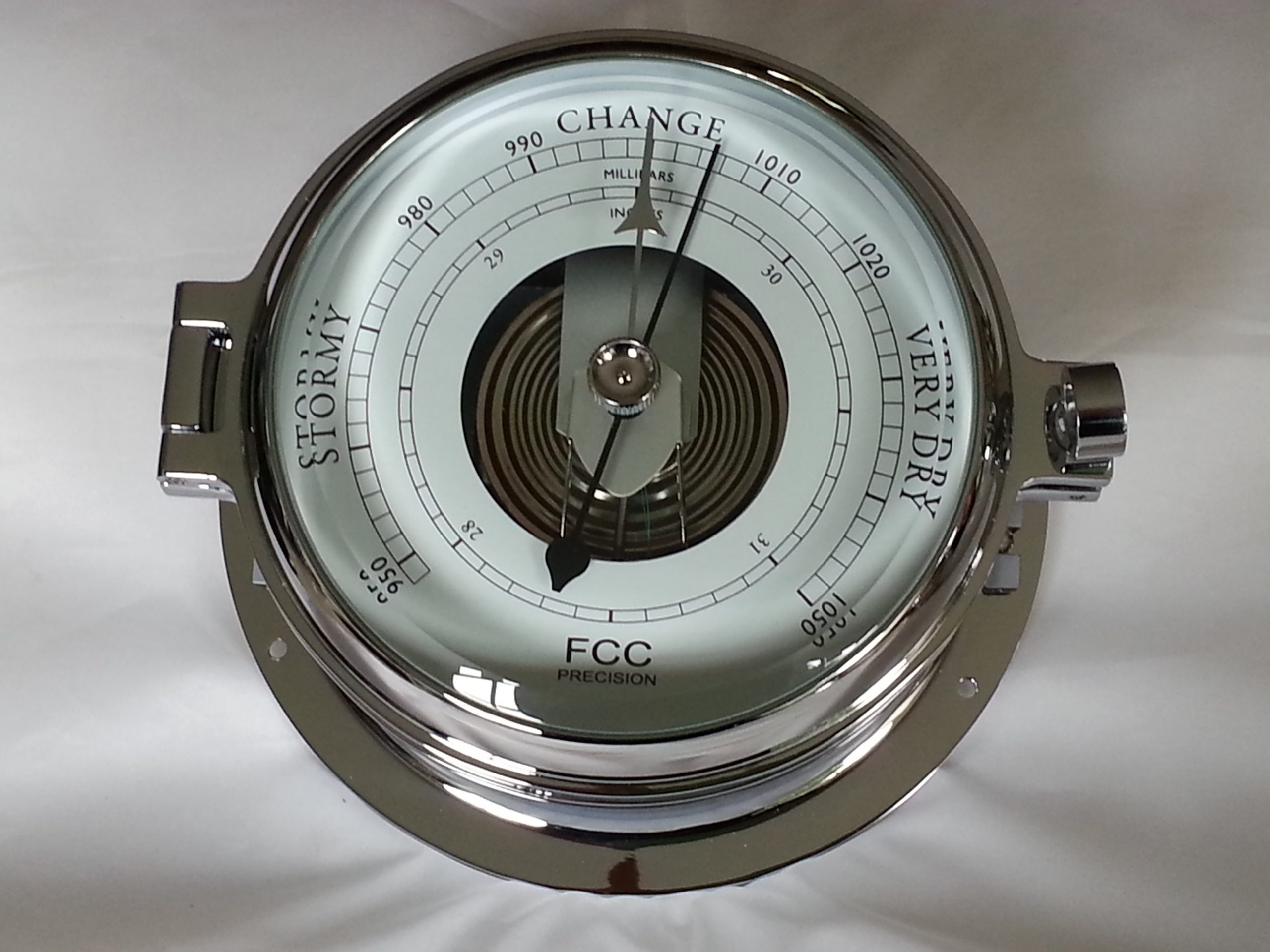 chrome marine barometer for boat or home