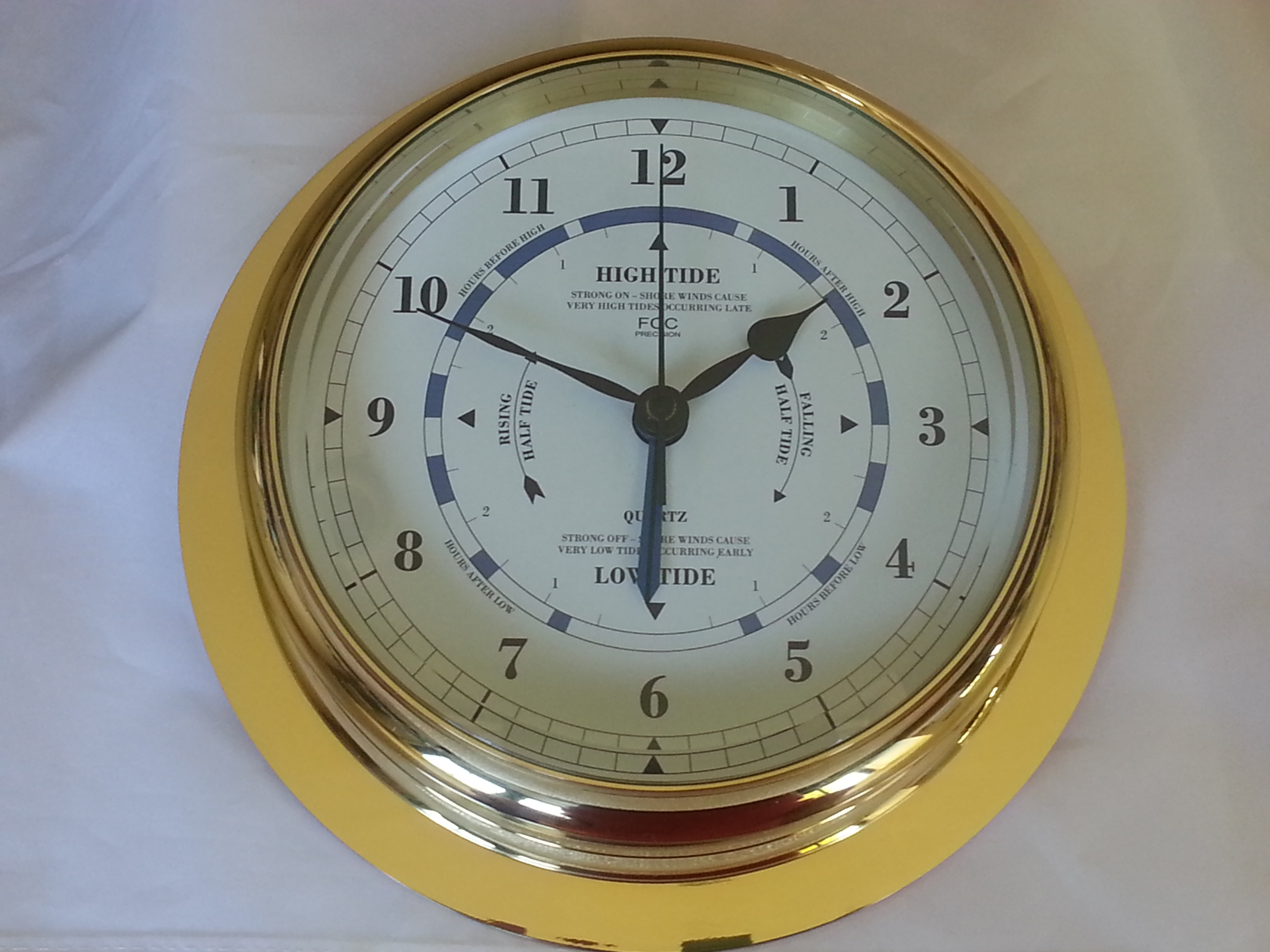 Brass Time & Tide Clock FCC Precision