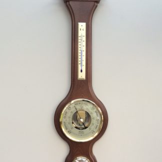 Welsh language Banjo Barometer 640mm dark oak finish
