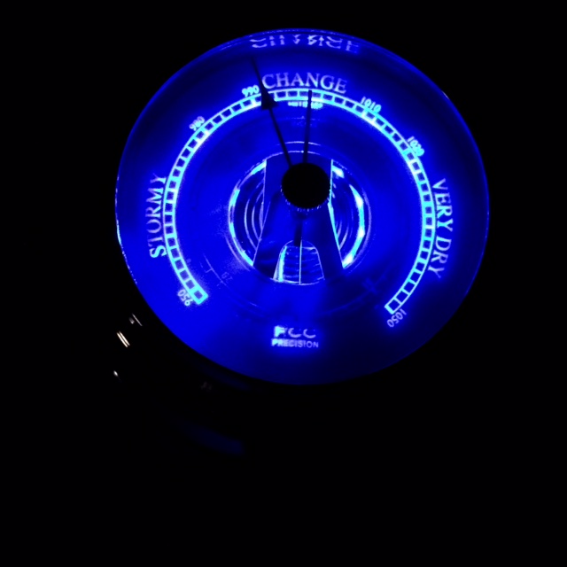 Back-Lit Barometer designed for night sailing