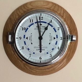 Time & Tide Clock on English Oak